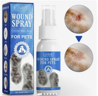 Dierenverzorging Antibiotica Pijnverlichting Bevorder genezing Nano Silver Cleaner Wondspray