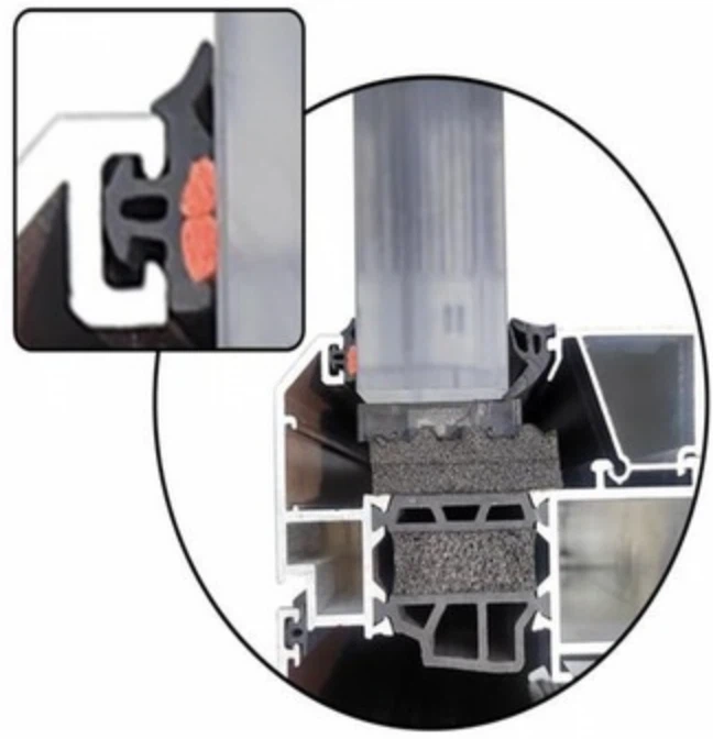 Raam- en deurafdichtingen, hydrofiele co-geëxtrudeerde rubberen afdichting